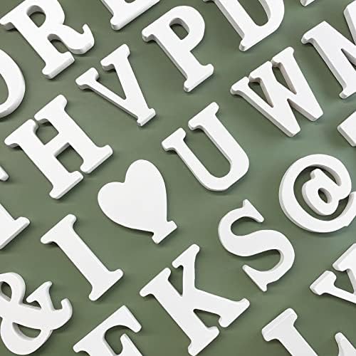 6 Inch White Unfinished Wooden Letters - Image 3