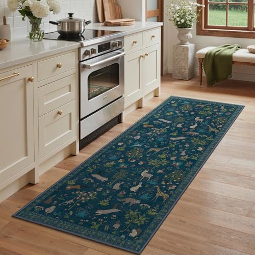 BESBLEE 2X8 Washable Kitchen Runner Rug, Animal Non Slip by BESBLEE