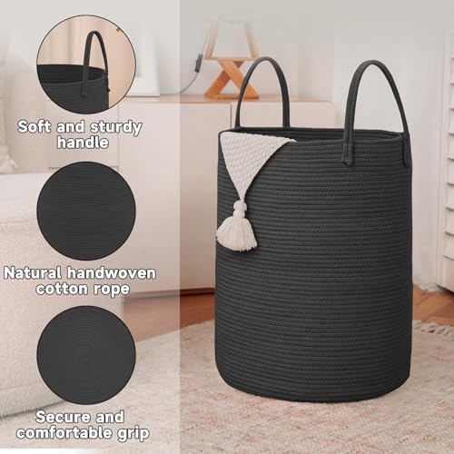 JMvicyroam 60L Cotton Rope Laundry Basket Hamper - Image 6
