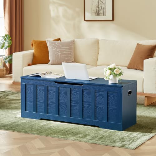 VANKILEY 51.2" Storage Chest Extra Large, Wooden Storage Bench - Image 2