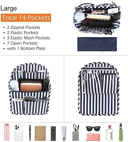 Surblue Backpack Organizer Insert Liner Hanging Travel Rucksack Purse and - Image 3