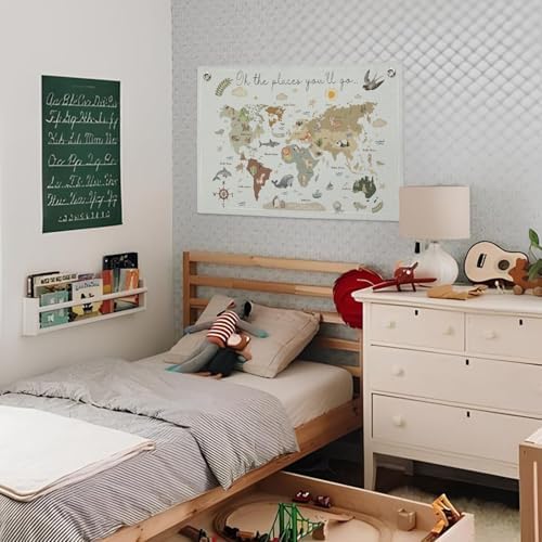 Wheatwin World Map Wall Art Banner - Image 4