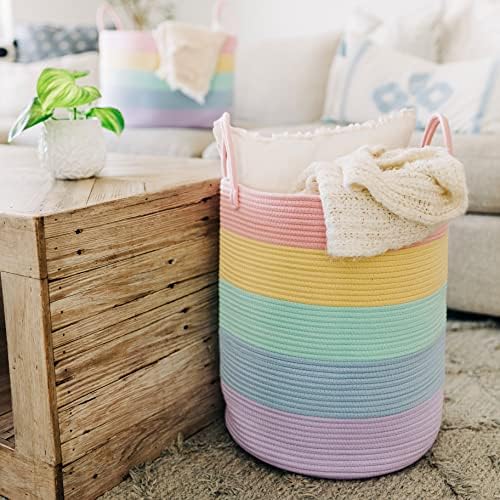 OrganiHaus Rainbow Laundry Basket & Hamper, Nursery Playroom 52L - Image 6