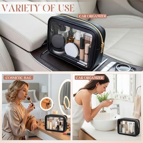 Hsei 6 Pcs Clear Makeup Bags Diaper Bag Organizer Travel Toiletry Bags - Image 5