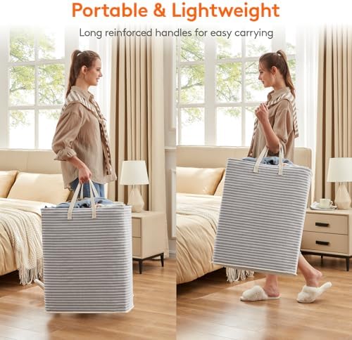 Lifewit 125L Large Laundry Baskets, 1 Pack, Reinforced Handles - Image 5