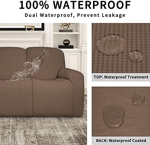 Easy-Going 100% Dual Waterproof Recliner Sofa Cover, 8-Pieces Stretch Relining - Image 3