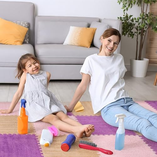 ZENOWICK 36 Pcs Plush Interlocking Carpet Tiles, Puzzle Play Mats - Image 3