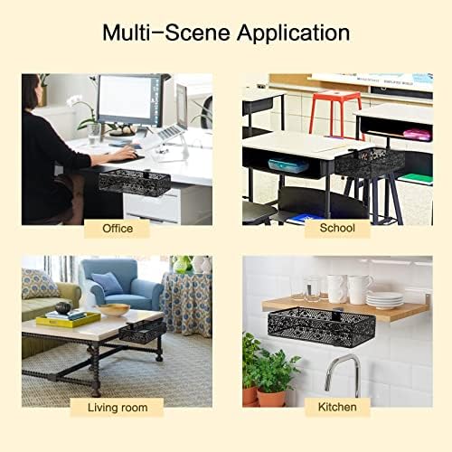 Under Desk Drawer, Clamp on Desk Organizer Under Table Hanging Desk Storage - Image 5
