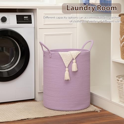 OIAHOMY 60L Nursery Hamper Laundry Basket Laundry Hamper Purple - Image 4