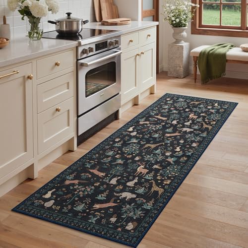 BESBLEE 2'6X10 Washable Kitchen Runner Rug, Animal Non Slip by BESBLEE