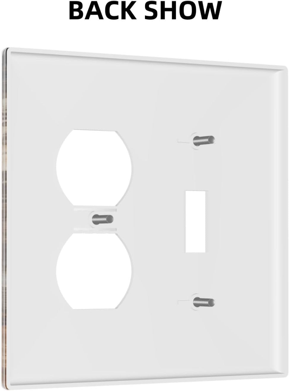 Brown Marble Granite Golden Lines Print Wallplates 1 Toggle 1 Duplex Switch Plate Electrical GFCI Faceplate Decorative Light Switch Covers for Bathroom Kitchen Decor