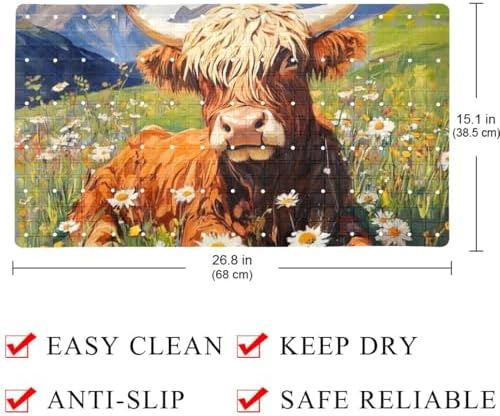 Shower Mat Bathtub Mat, 26.8x15.1 inch, Non-Slip Bath Mat - Image 3
