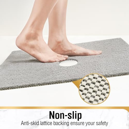 HITSLAM Square Shower Mat, 47 x 47 Inch Non Slip Bath Mat - Image 5