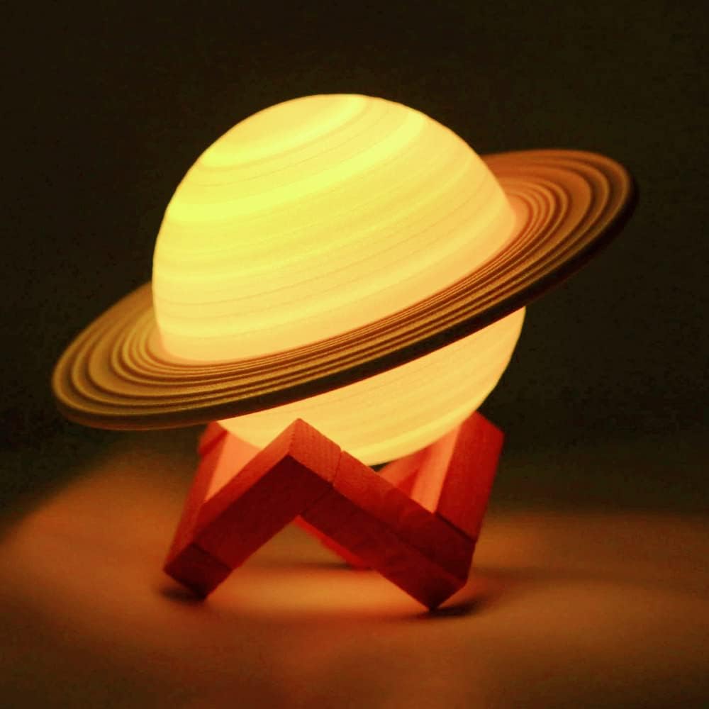 YDSIII Saturn Lamp 6.4 inch Moon Lamp Galaxy Lamp 16 Colors LED 3D Moon Light USB Rechargeable Remote&Touch Control Nursery Room Decor Birthday Gift for Girls&Boys&Women