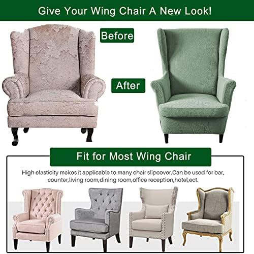 CRFATOP Wingback Chair Covers Stretch Armchair Slipcovers - Image 5
