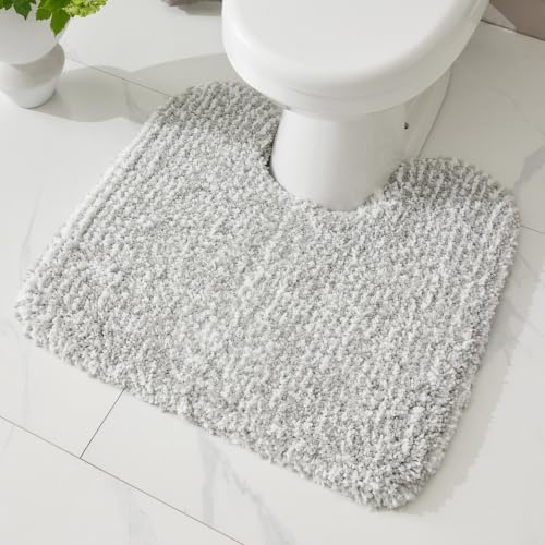 ILANGO Toilet Rugs U Shaped 22" × 24", Soft Absorbent Microfiber Bath Rugs by ILANGO