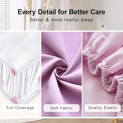 4 Pack Baby Crib Sheets for Girls - Image 4