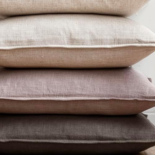 Foindtower Decorative Linen Lumbar Throw Pillow Covers 12x20 Dusty Pink - Image 5