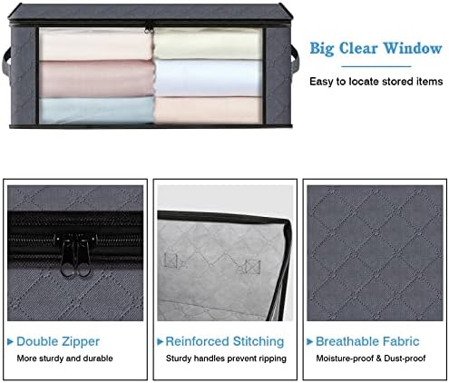 HomeHacks 8-Pack Clothes Organizer Storage Bags, 35L Storage Bins - Image 3