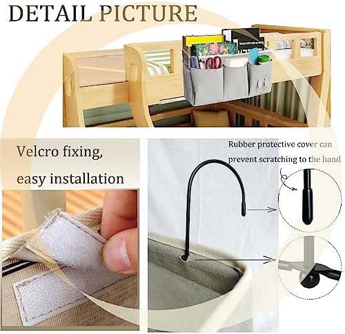 Bedside Caddy, Bedside Hanging Storage Organizer forBunk and Hospital Beds - Image 2