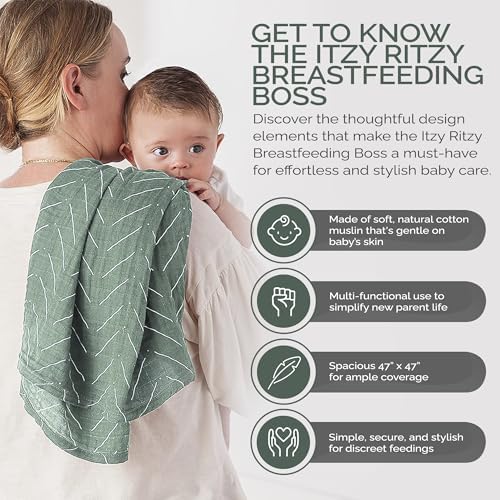 Itzy Ritzy Breastfeeding Boss Multi-Use Baby Wrap & Cover - Image 2