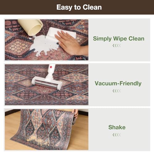 Floor Mat for Home 4×6ft, Easy Clean Plastic Rug-Like Pattern Area Mat for - Image 4