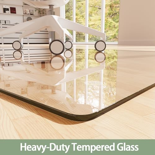 Tempered Glass Chair Mat for Carpet 48"x40", Floor Protector - Image 2