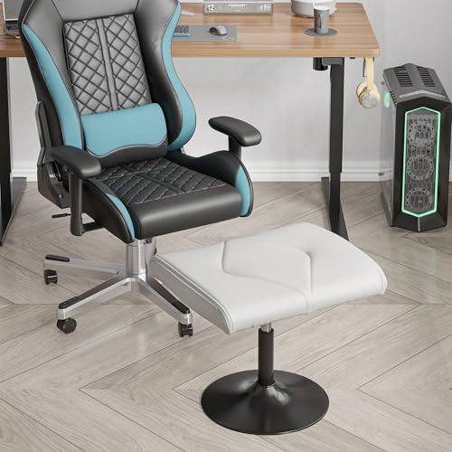 VECELO Foot Rest Under Desk Ottoman, PU Height Adjustable Footrest - Image 5