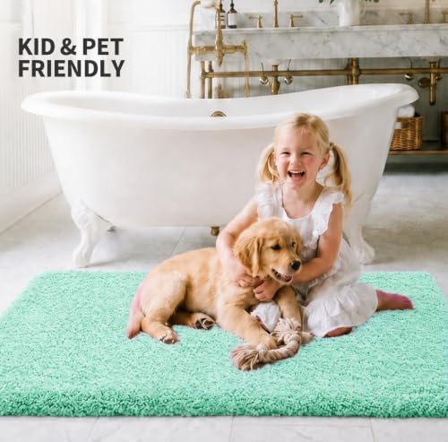 ILANGO Bathroom Rugs 60" × 24", Extra Soft Absorbent Microfiber Bath Rugs - Image 2