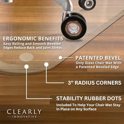 Tempered Glass Office Chair Mat - Image 4