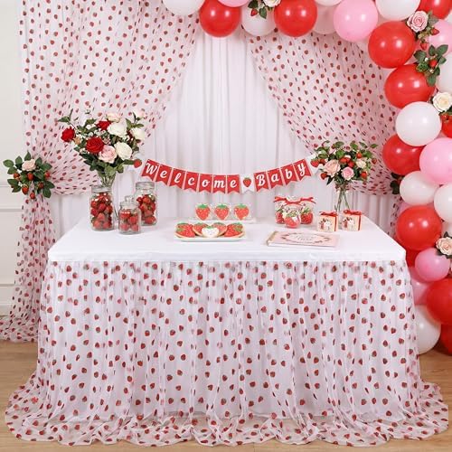 4 Pcs Strawberry Table Runners 29x70 Inch - Image 6