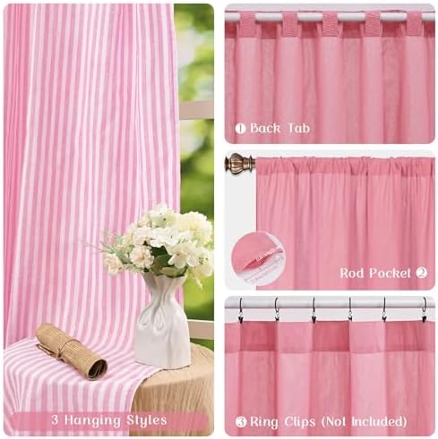 ASPMIZ Farmhouse Living Room Curtains Boho, Country Linen Curtains - Image 4