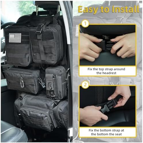 Tactical Car Seat Back Organizer, Tactical Molle Seat Back Organizer - Image 2
