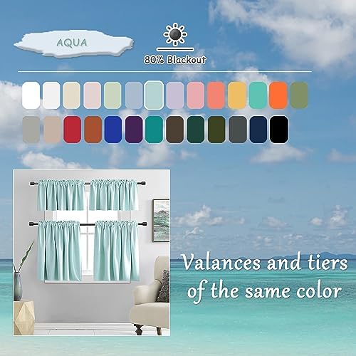 DONREN 12 Inch Length Blackout Window Valances - Image 4