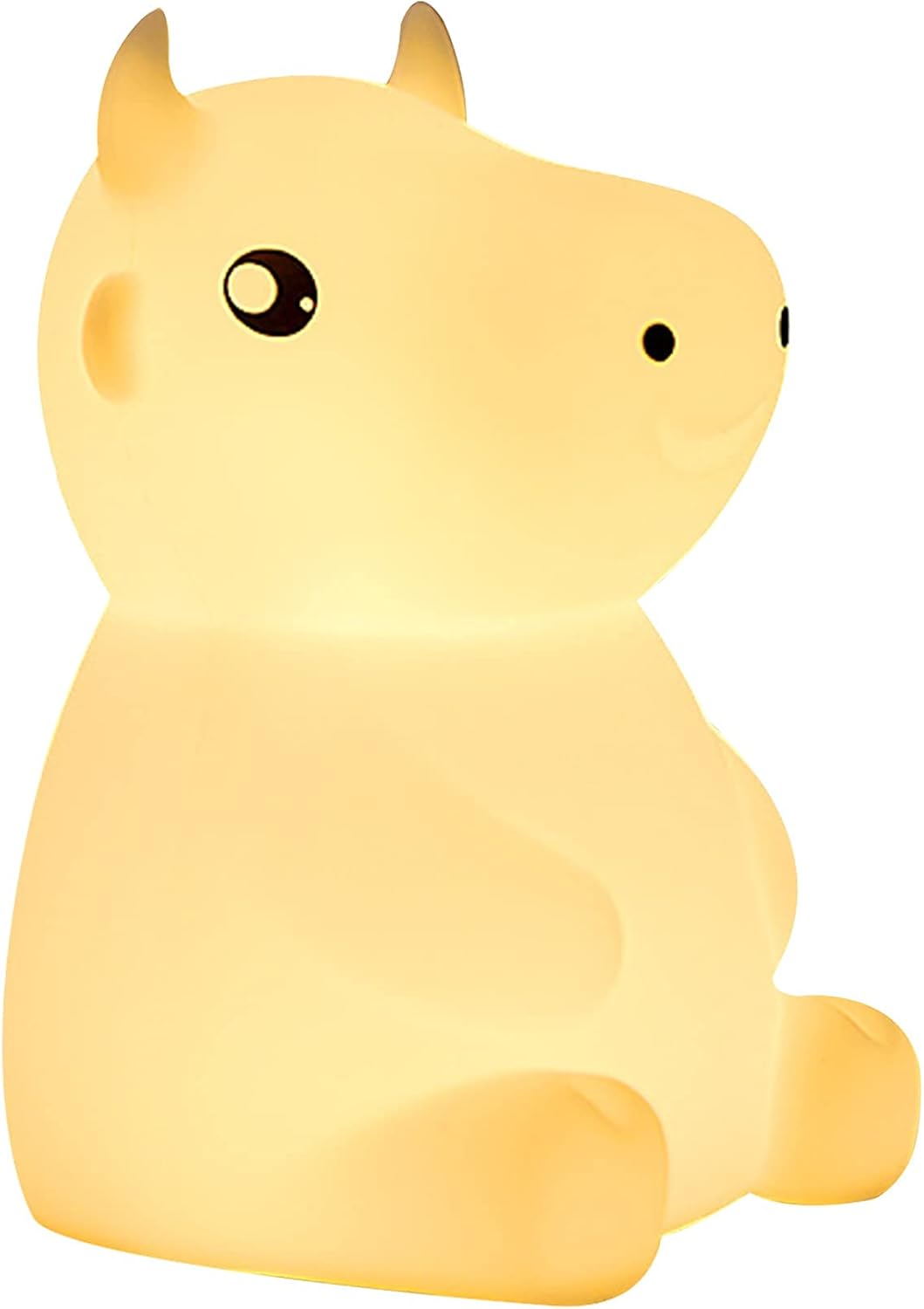 QANYI NRITY, Cute Night Light for Kids-7 Color Changing Silicone Cow LED Nightlight, Nursery Lamp with Timer ,Cow Room Dcor Lamp for Toddler, Baby, Boys, Children Gift,Bedroom