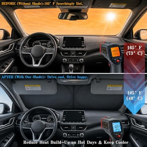 Car Windshield Sun Shade, Universal Fit Compact Sedan SUV, Monster Blue - Image 2