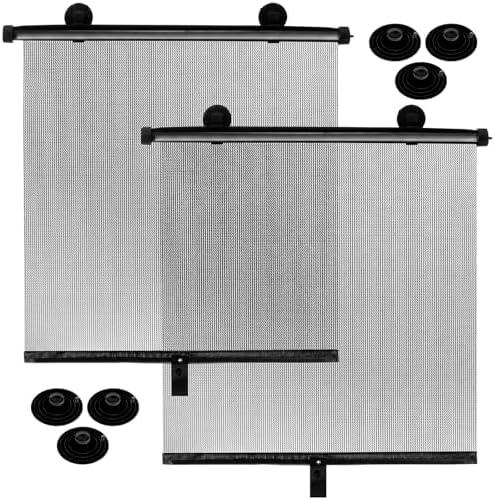Blossound 2 Pack Car Window Sun Shades, Translucent Black, 22 x 24 Inch by Blosssound