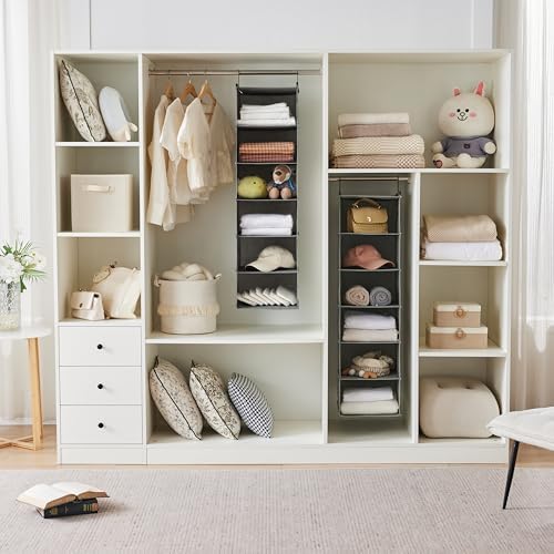 MAX Houser 6 Tier Shelf Hanging Closet Organizer, 2 Pack - Image 4