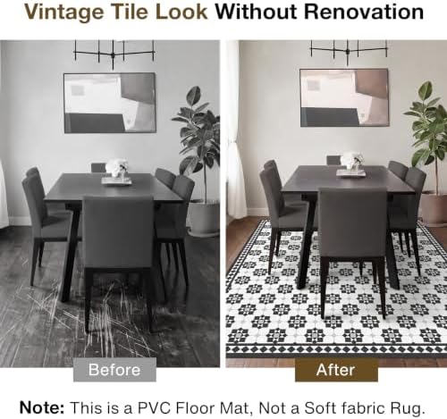 4' x 6' Upgraded Waterproof Rug-Look Floor Mat, Plastic Floor Protector - Image 3