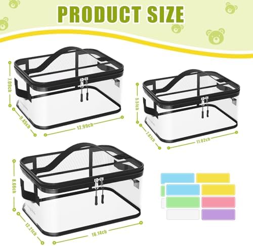 8 Pcs Large Clear Toy Storage Bags - Image 2