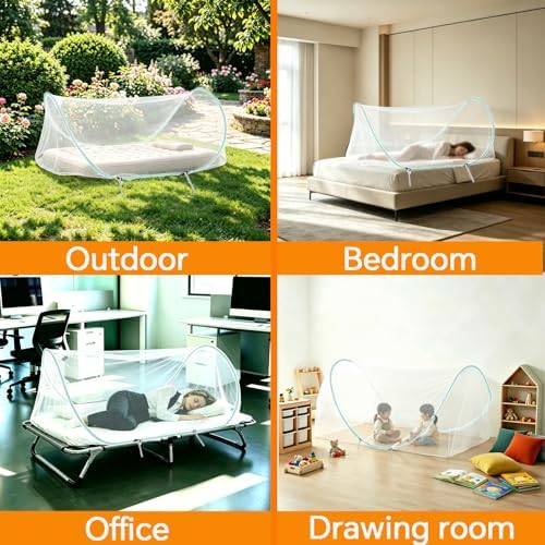 CMINGJ Pop Up Mosquito Tent, Portable Foldable Mosquito Net 78 * 39 * 27in - Image 4