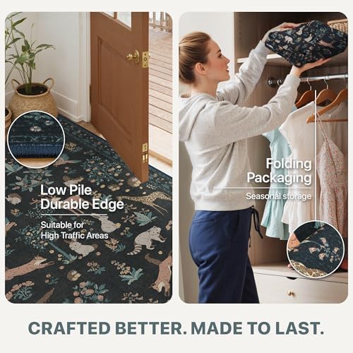 BESBLEE 2'6X10 Washable Kitchen Runner Rug, Animal Non Slip - Image 4