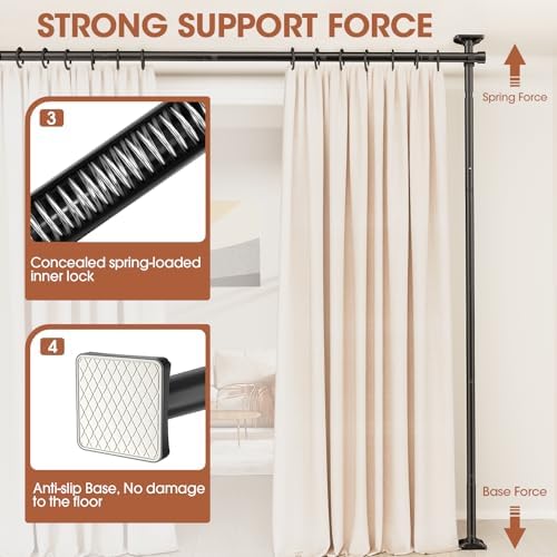 SUNALLY Room Divider for Separation 28-114in Privacy Wall Divider - Image 3