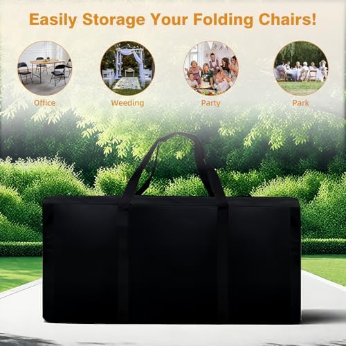 Folding Chair Storage Bag Heavy Duty Large 40.5" L x 12.5" W x 20" H Plastic - Image 7
