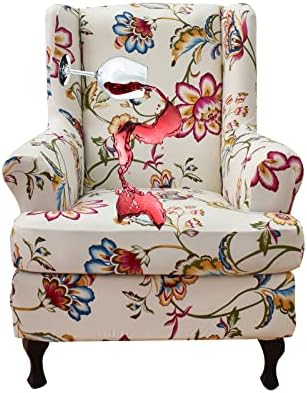 CRFATOP Wingback Chair Covers Stretch Armchair Slipcovers by CRFATOP