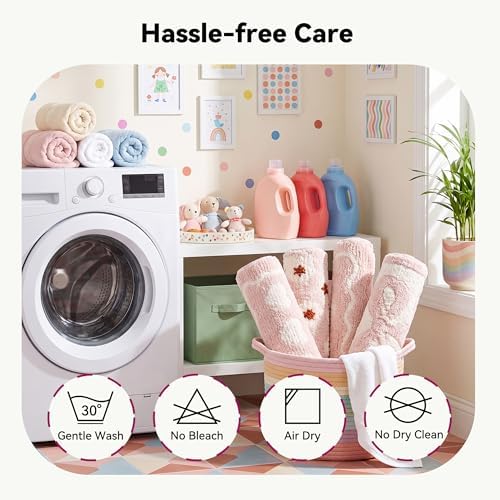 GRANNY SAYS Pink Bathroom Rug, Cute Scalloped Bath Mat - Image 6
