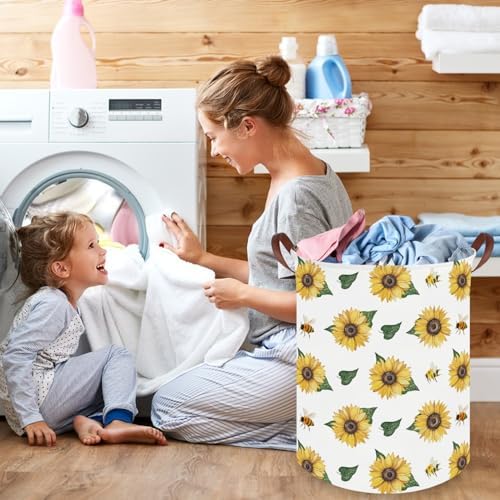 Bee hamper, Waterproof foldable Kids laundry basket, Nursery Hamper, Bee Room - Image 6