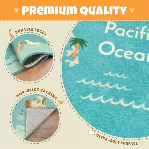 Hazo Haus Washable Large Kids Playroom Rug - Image 4