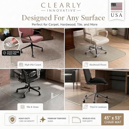 Tempered Glass Office Chair Mat - Image 5