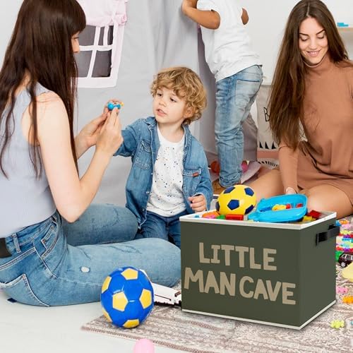 Little Man Cave Boys Storage Bins Box - Image 2